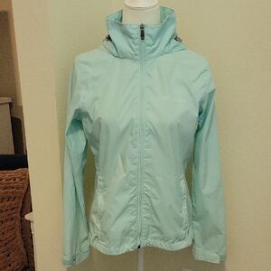 Columbia Women's Mint Green Nylon Ligjtweight WindbreakerJacket...Size Small